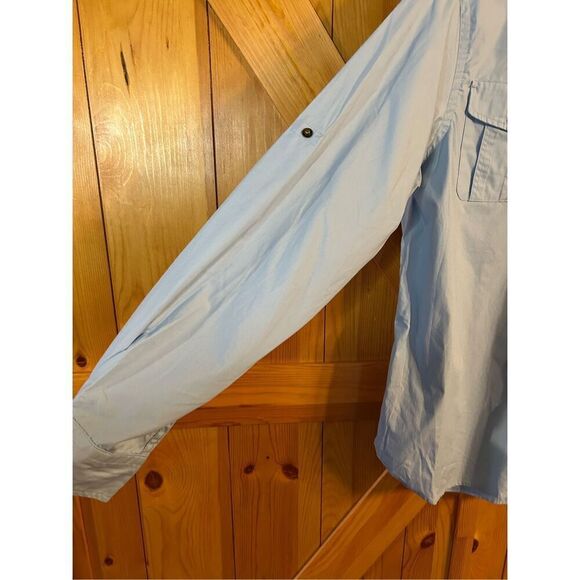 ROCAWEAR Men's Button Front Shirt size Medium Sky Blue Long Sleeve nwt (4910) - Picture 2 of 6